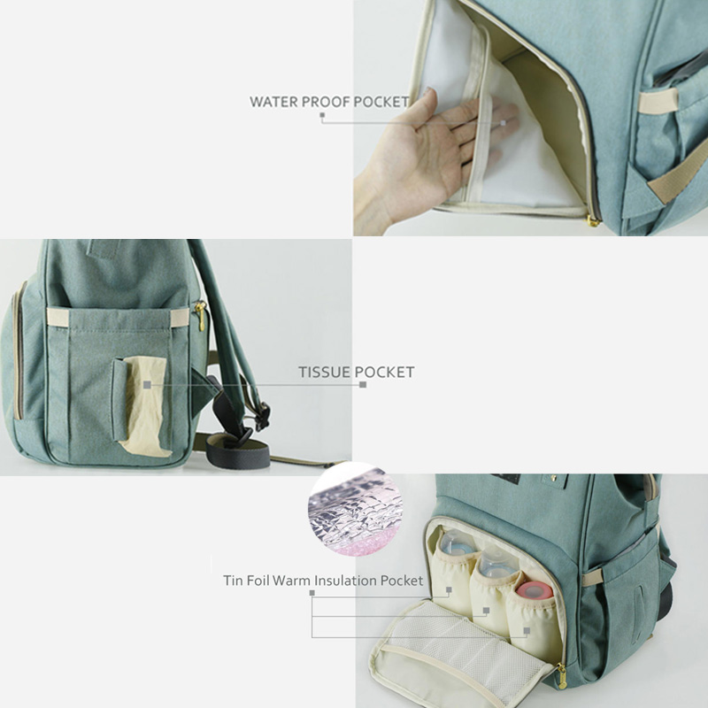 Plain Polyester Diaper Backpack