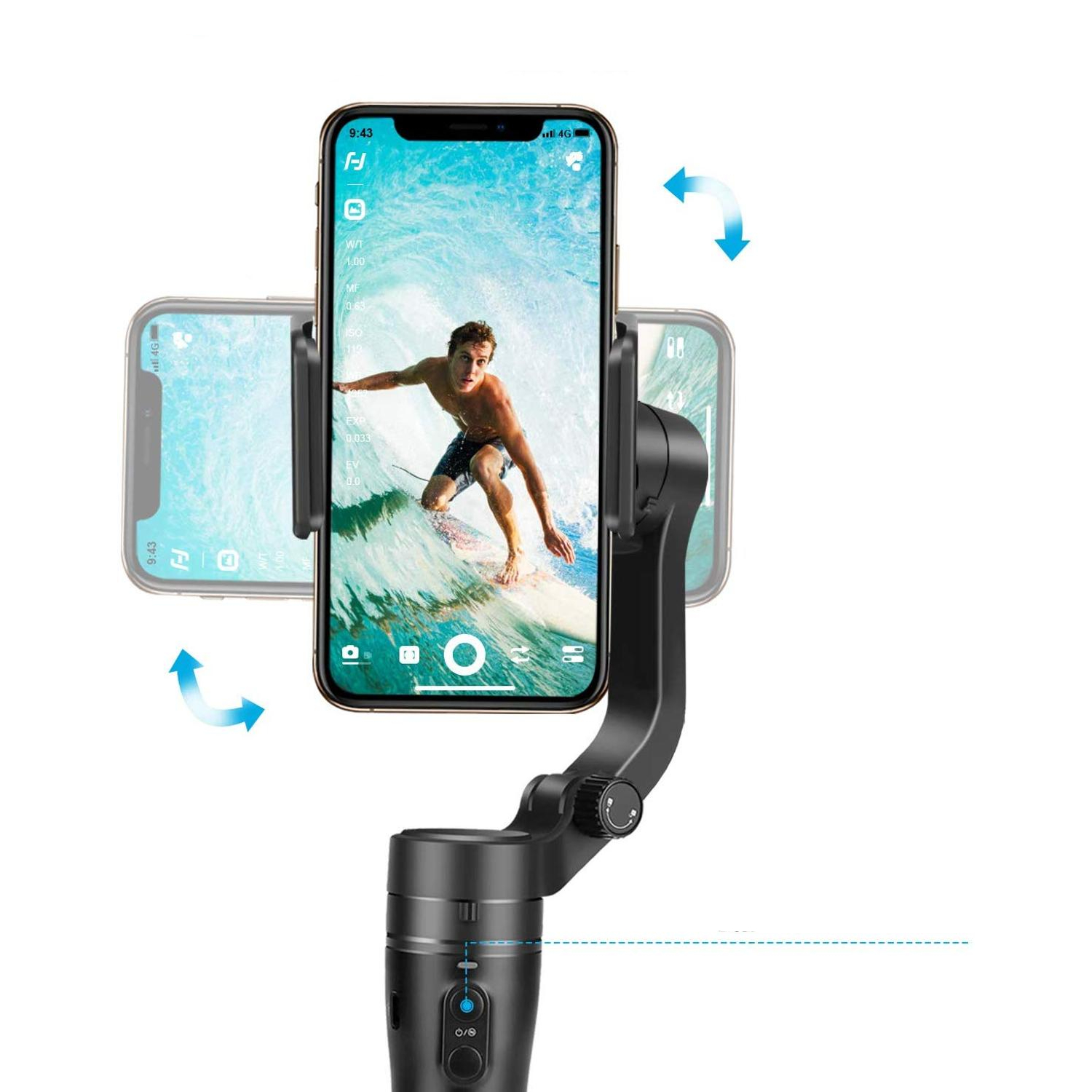 Pocket Sized Foldable Smartphone Gimbal Stabilizer