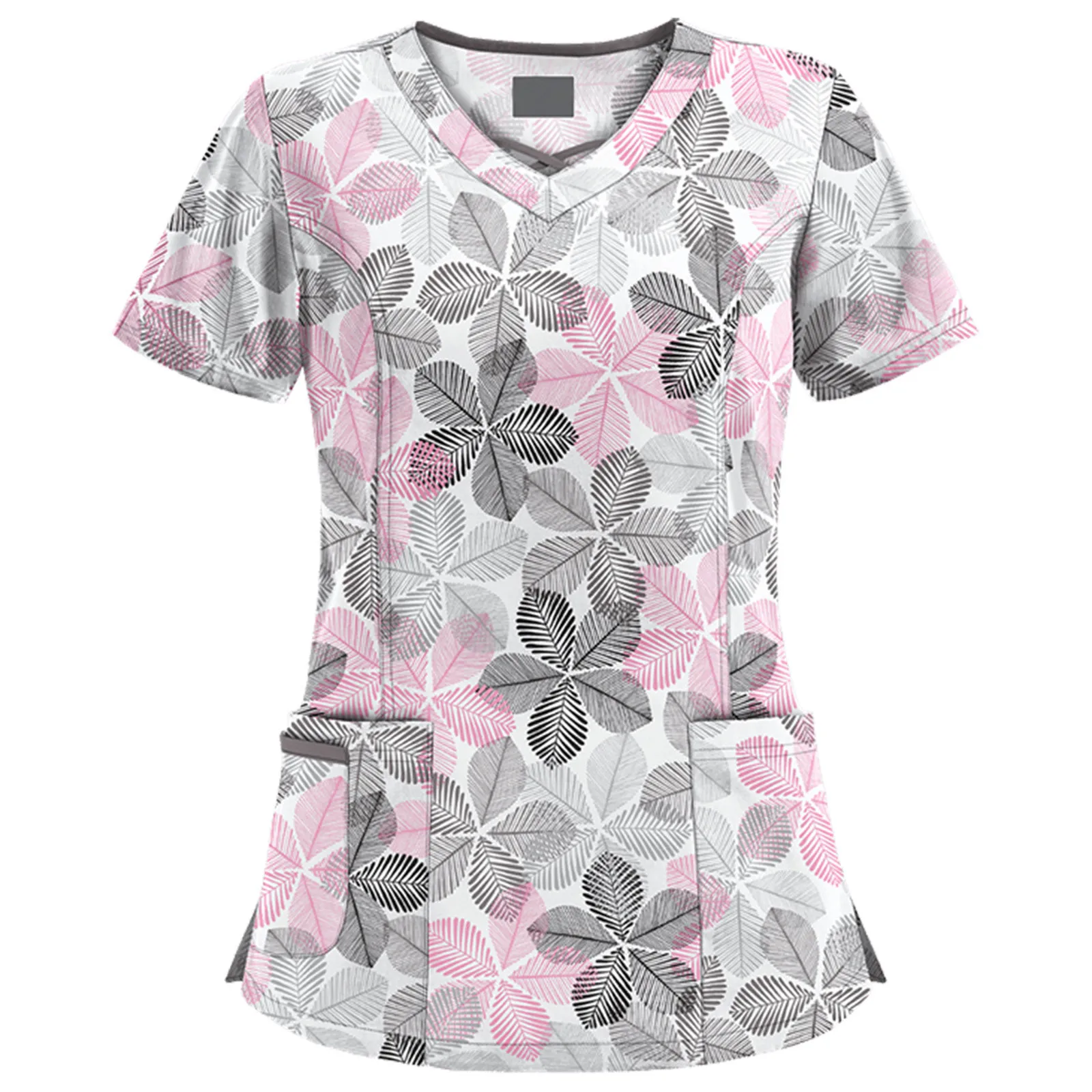 Women's Floral Print Scrub Top