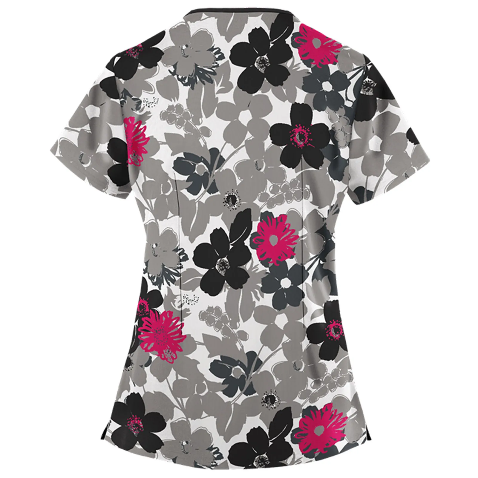 Women's Floral Print Scrub Top