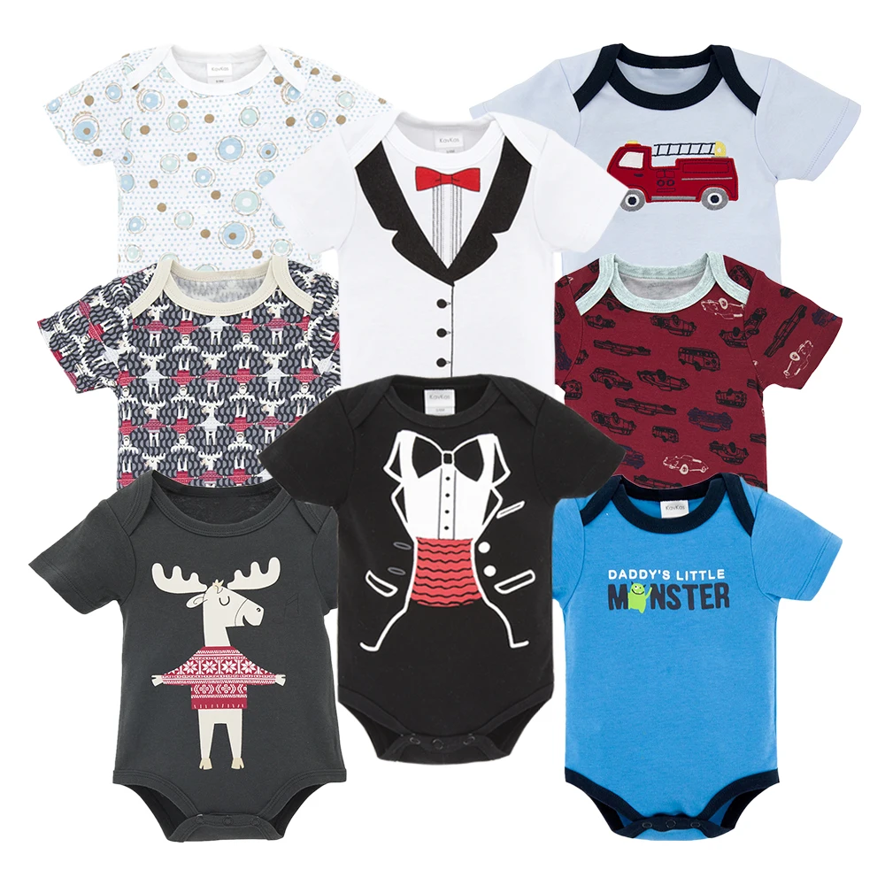 Printed Embroidered Romper For Infant