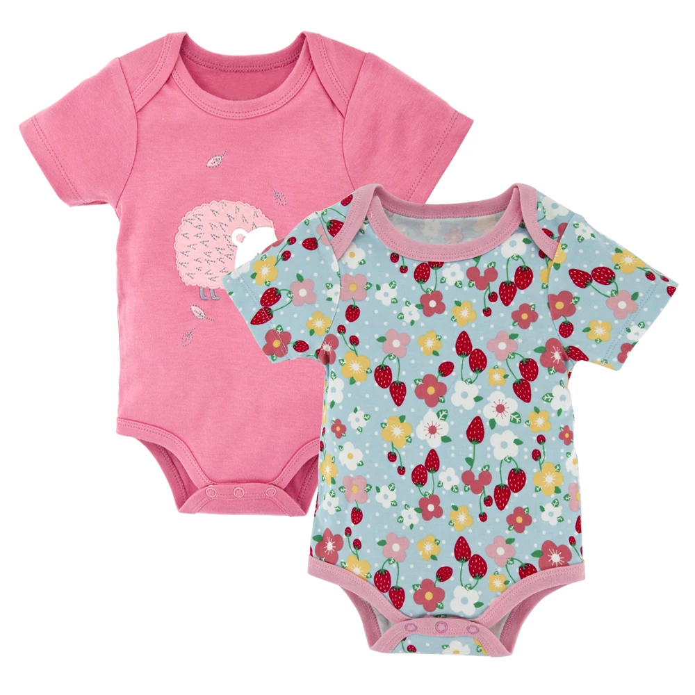 Printed Embroidered Romper For Infant